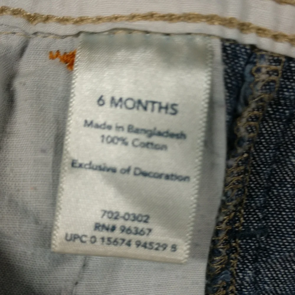 Oshkosh jean bibs 6m